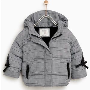 Zara Baby Girl Plaid Puffer Jacket 3-4 years